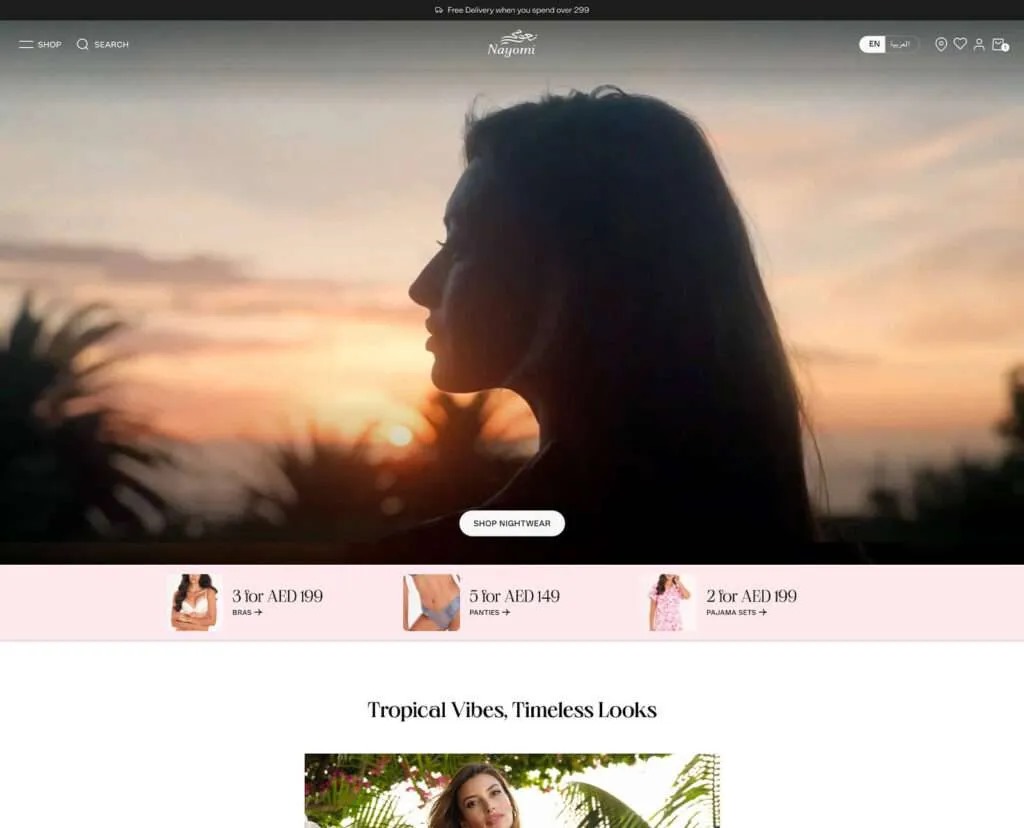 Nayomi product category experience